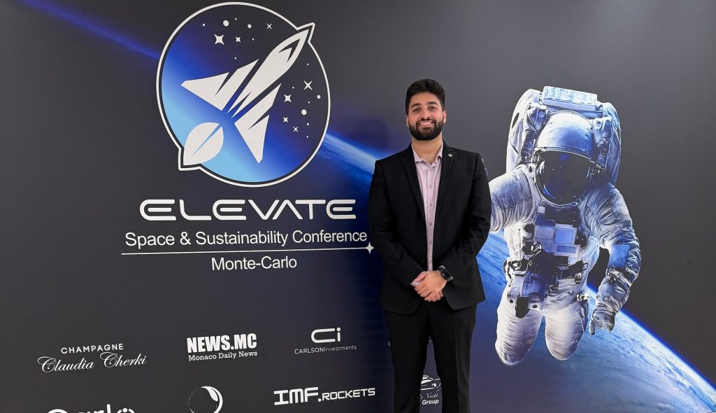 Emaad Paracha at the ELEVATE Space & Sustainability Conference