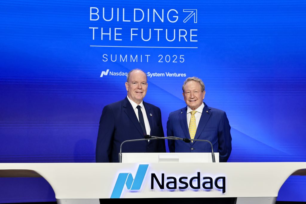 HSH Prince Albert II of Monaco alongside Dr Andrew Forrest